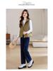 Women's Layered Sleeveless Vest Jacket - 2025 Spring/Autumn Trendy Outerwear for Moms