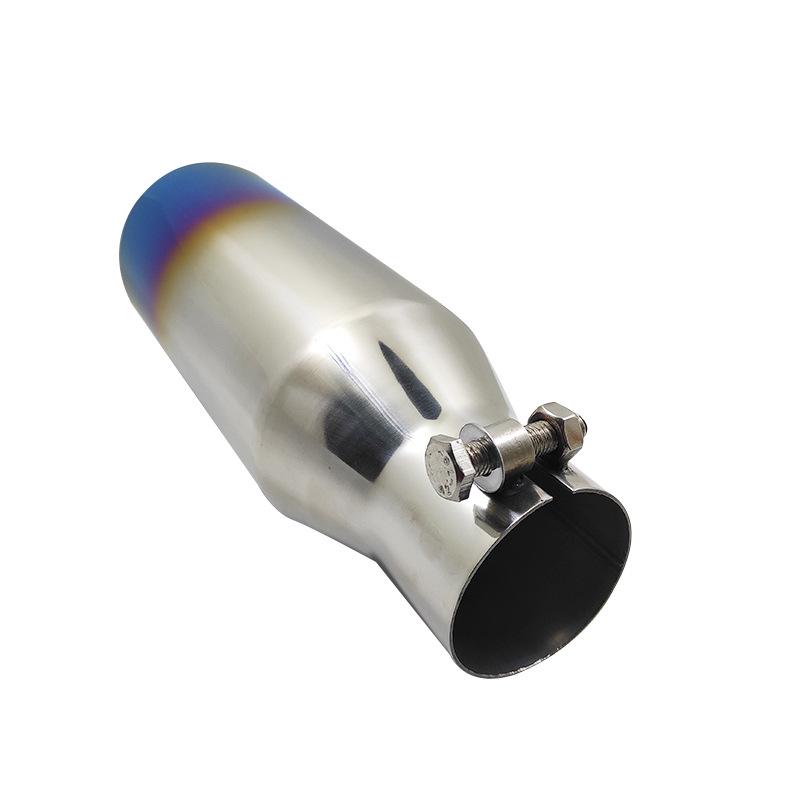 Mirror Silver Stainless Steel Car Tailpipe Muffler, 6.4cm Diameter Decoration