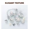 Set da 12 Pezzi Charms per Scarpe a Catena Argentati Incastonati di Diamanti Per Decorazioni Fai-da-te con Pattern Calamaro Farfalla Conchiglia Fibbia per Scarpe