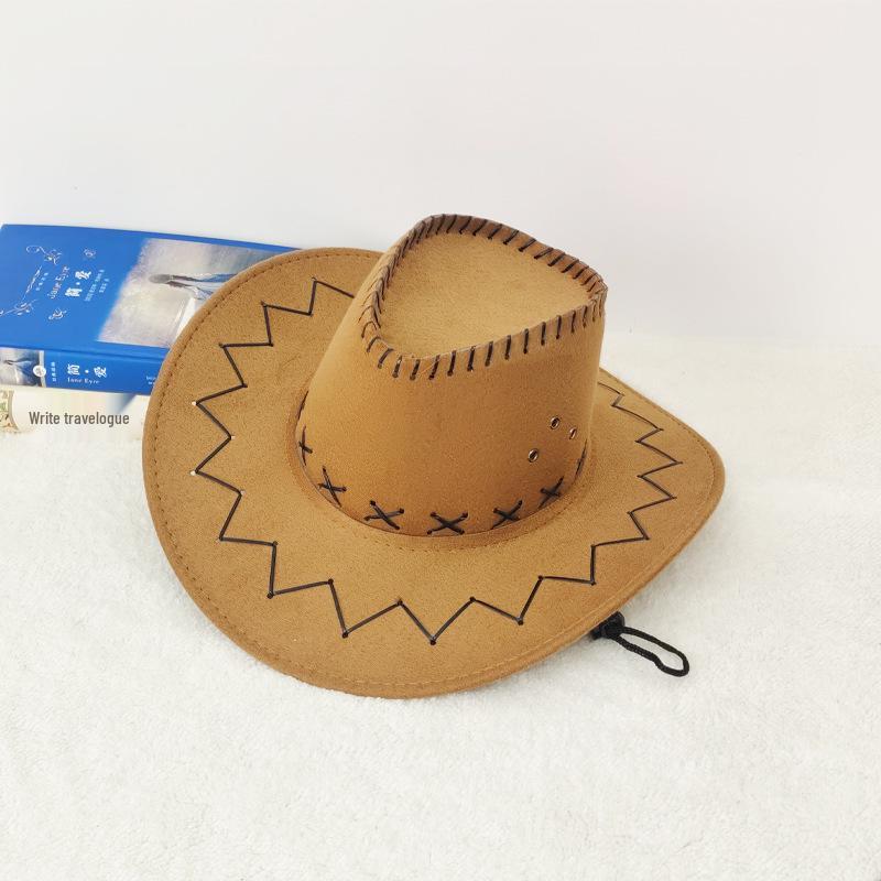 Western Prairie Stroh-Cowboyhut mit großer Krempe für Outdoor-Sommerreisen