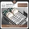 Multifunctional Kitchen Storage Rack for Bowls, Plates, and Chopsticks – Layered Countertop Drainer Organizer.