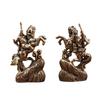 1PC Home Decoration Crafts Brass Chinese God Of Wealth Riding Horse Guan Gong Statue Accessories Copper Office Desk Decor