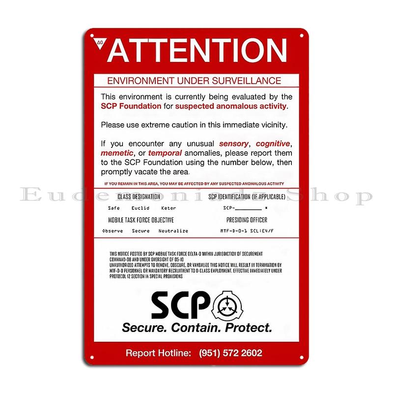 Classes d'Objets SCP Panneau Métallique Fresque Murale pub Garage Conception Peinture Murale SCP-049 Plaque en Fer Blanc Affiches