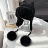 Winter New Mink Hair Lei Feng Hat Korean Version Cute Fox Hairball Casual Face Small Warm Ear Protection Fur Hat