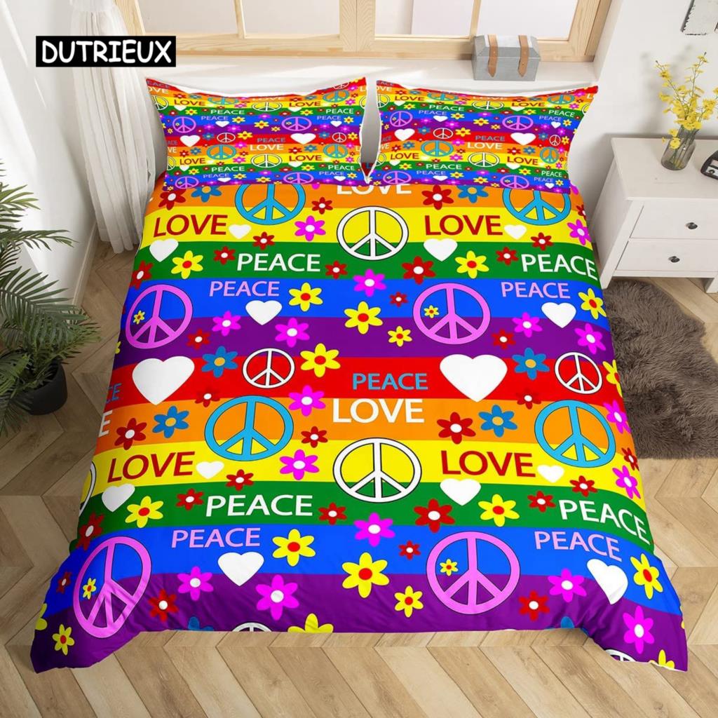 Capa de edredom arco-íris Kawaii frutas tropicais conjunto de cama abacaxi kiwi limão donut laranja cereja morango capa de edredom