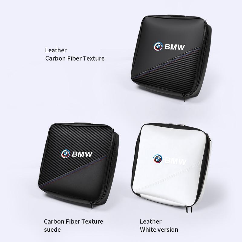 Car Rechargeable Gun Storage Box Leather Organizer Case For BMW i4 F40 F11 E46 E60 E70 G30 Car Storage Bag Accessories keychain JG4