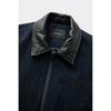 Customellow Navy Wool Jacquard Jacket Cwuaw25752nyd