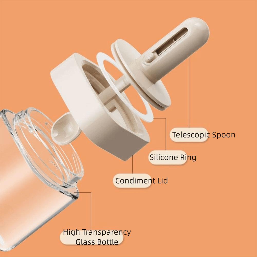 3Pcs Moisture-Proof Salt Storage Box Leakproof Salt Container Glass Seasoning Bottle for Home