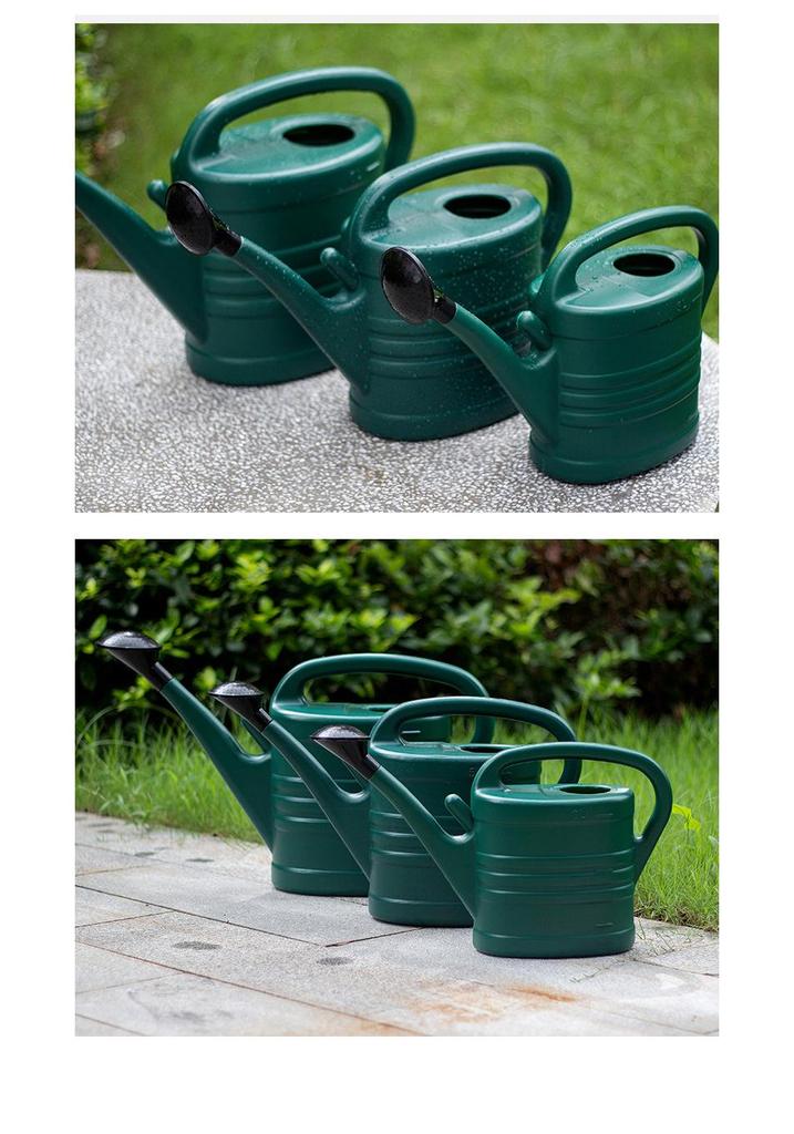 8-10L Large Capacity Watering Can with Long Spout & Shower Head for Vegetables and Flowers