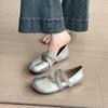 French Evening Wind Round Head Mary Jane Shoes Versatile Not Tired Feet Flat Bottom One Word Ballet Single Shoes Women