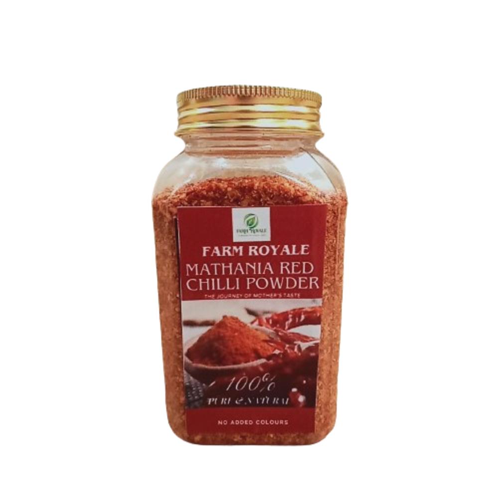 

Farm Royale Mathania Red Chilli (Lal Mirch) Powder-200gm