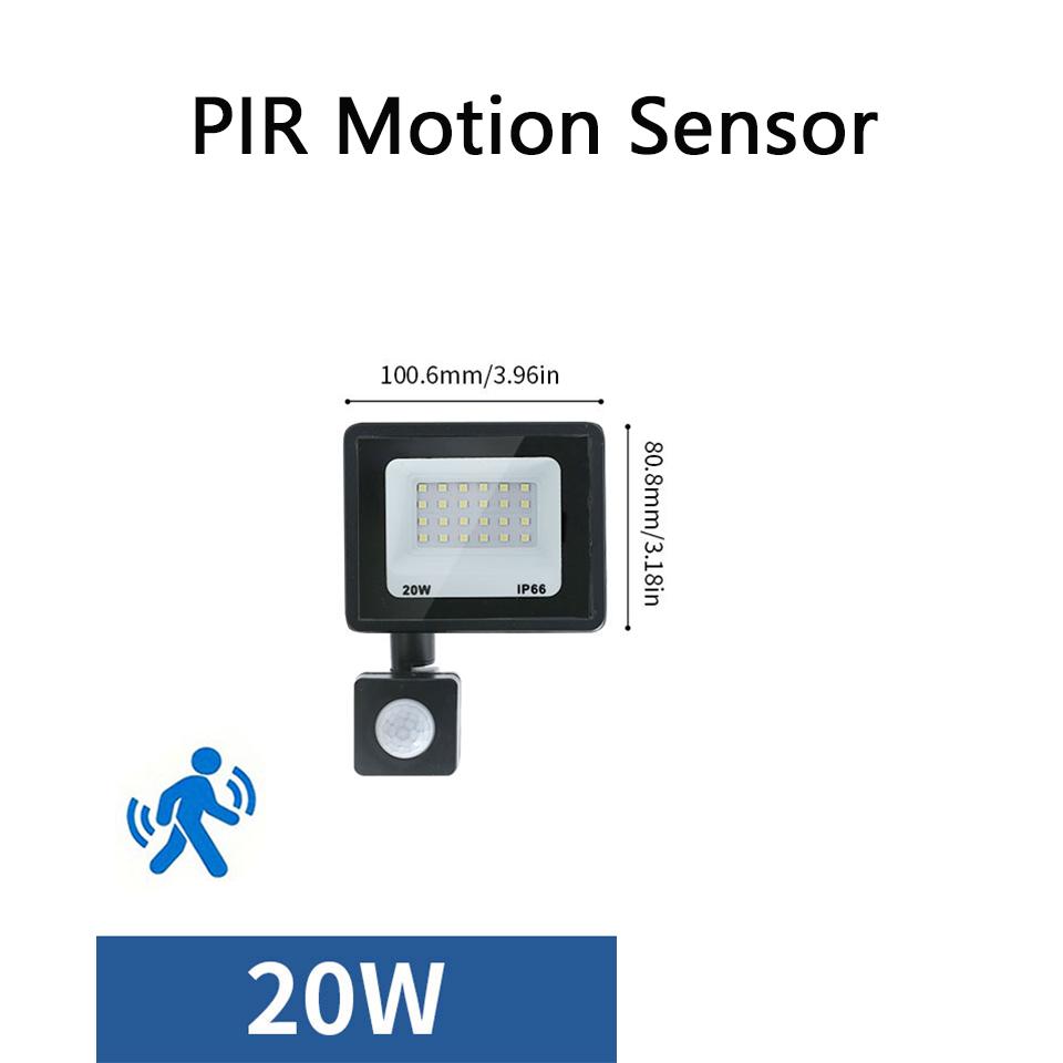 LED Floodlight Motion Sensor AC220V AC110V 10W-300W Waterproof Outdoor Projector Exterior Spotlight Outdoor lamp  Wall Reflector