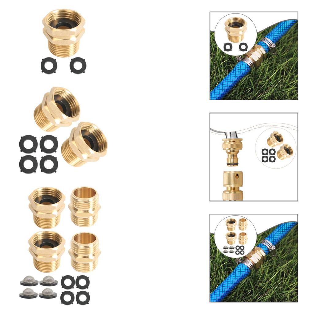 Universal Garden Hose Adapter Brass Quick Connect Fittings Replacement Accessory for Watering System