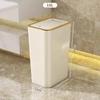 Small Thickened Capacity Bin Bedroom Toilet Trash Can with Lid Simple Design Dormitory Garbage Can Long Tub Shape Press Open
