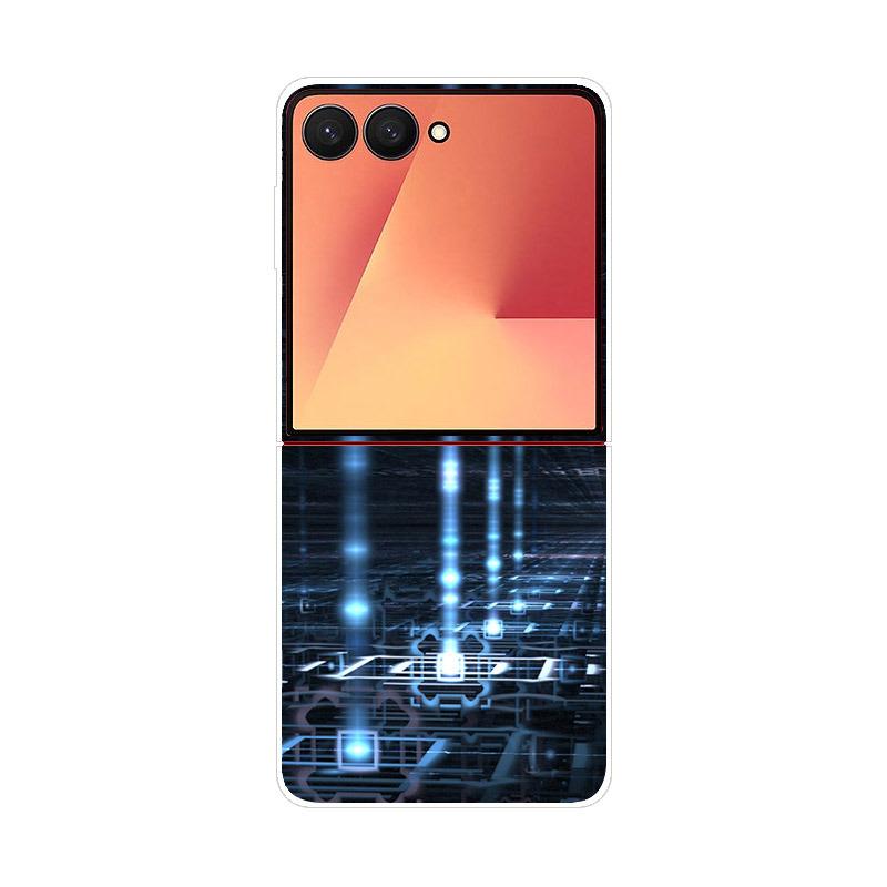 Luxury Transparent Phone Case For Samsung Galaxy Z Flip 7 Cases Hard PC Folding Cover For Galaxy Z Flip7 Shockproof Capa Fundas