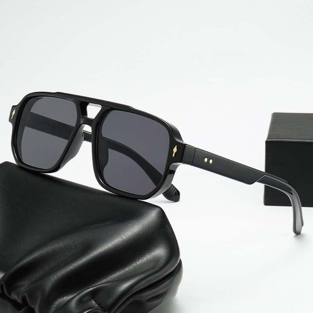 Leopard Print Eyewear Unisex Polarizing Lens Sunglasses Retro Anti-UV Glasses  Women