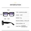 Women's sunglasses, men's and women's fashion square large-frame sunglasses
