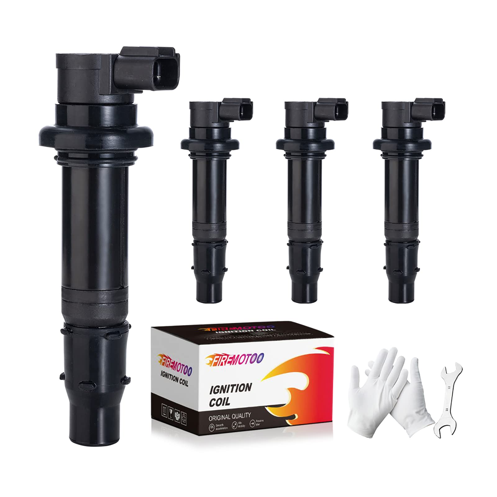 

FIREMOTOO Ignition Coil Pack of 4 for Yamaha 2003-2007 YZF-R6 2006-2009 YZF-R6S 2002-2006 YZF-R1
