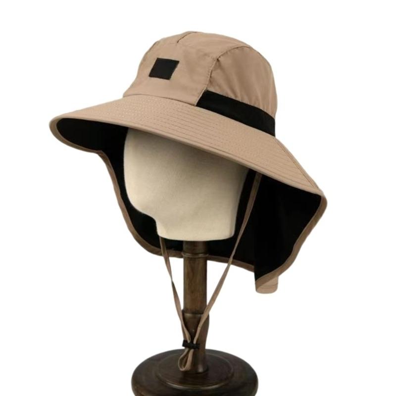 

Fisherman Hat Sun Hat For Fishing Hiking Travel With Neck Flap 56-60CM Adjustable Design хакі