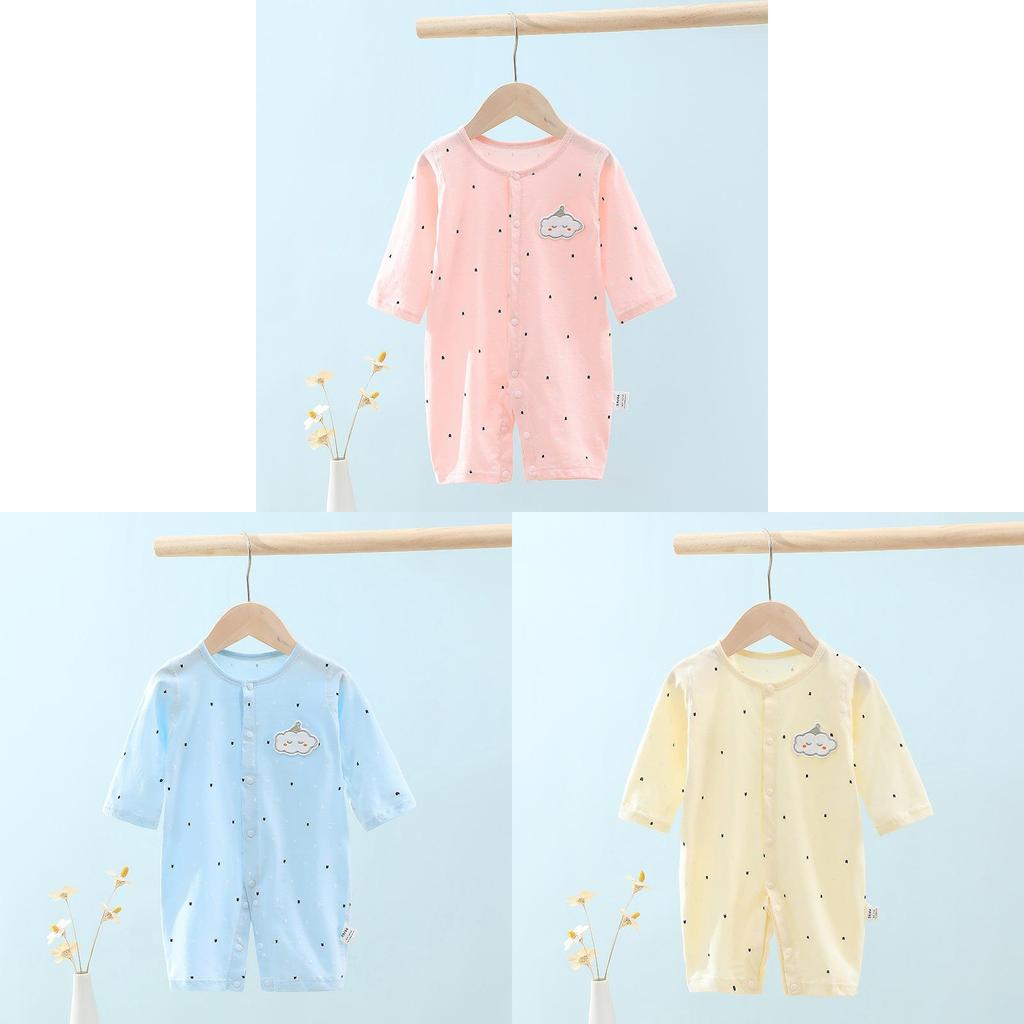 Infant Long Sleeve Onepiece Bodysuit Made Of Pure Cotton For Newborn Comfort