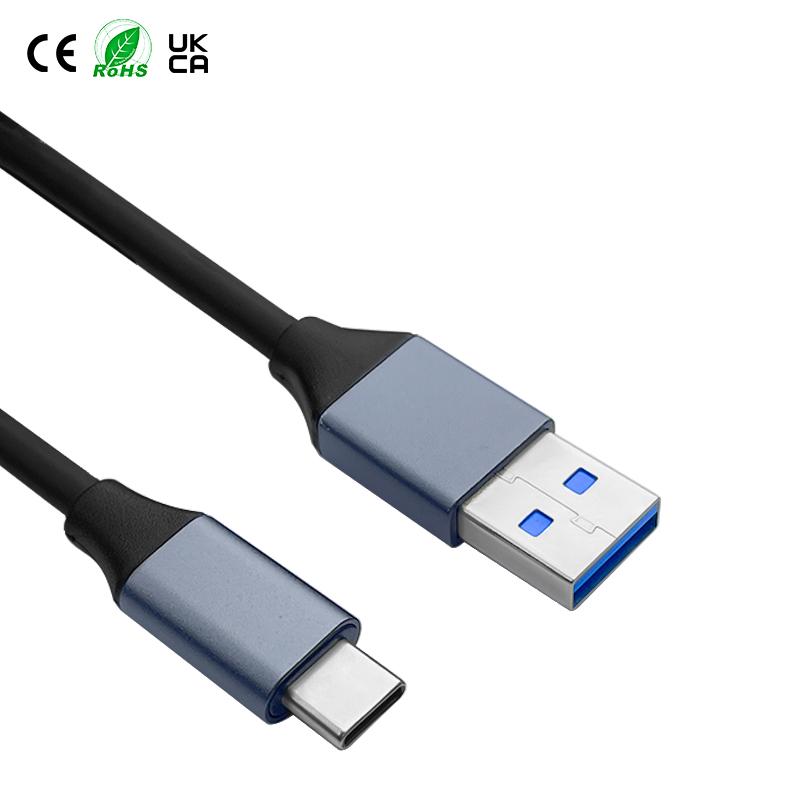 High Quality OEM ODM 3A 60W PD QC 1m 1.5m 2m Customize PVC Braided Aluminum Alloy Usb a To Type C Usb Charging Data Cable