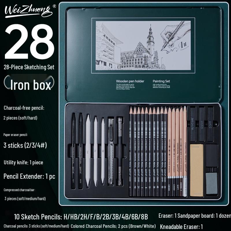 Art Sketching Blending Stumps Set: 9-Piece Kit for Drawing, Blending & Smudging