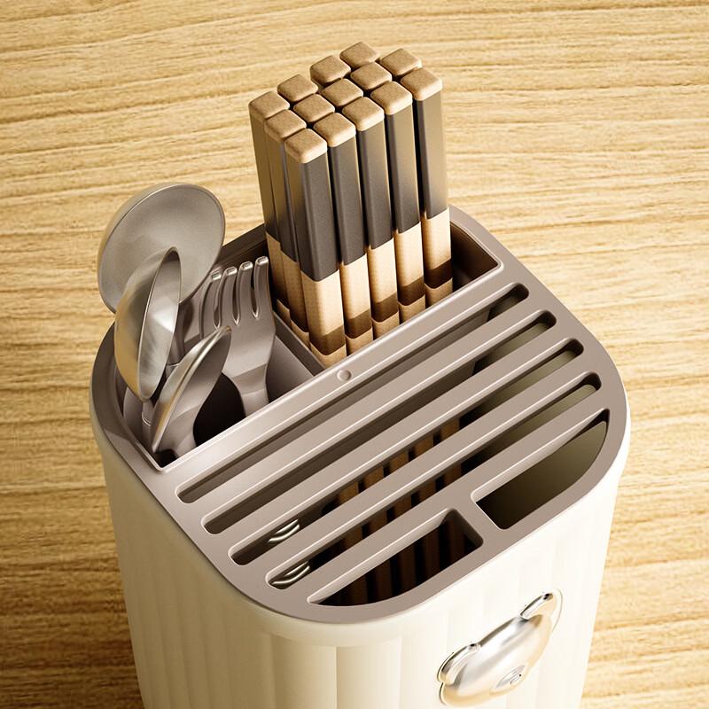 Deouxingguang Cream Style Kitchen Knife & Chopstick Drainer Rack, Set of 2