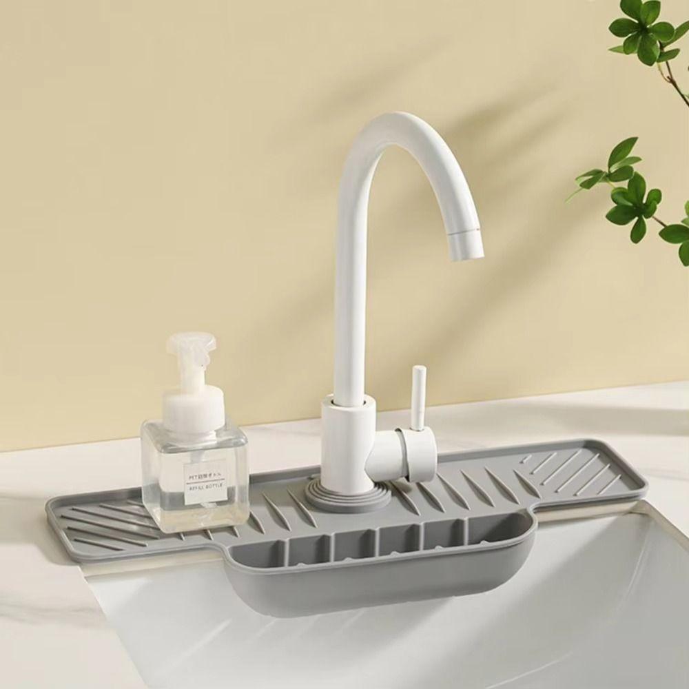 Non Slip Silicone Water-draining Mat Quick Dry Water Drip Catcher Sink Draining Tray Kitchen Use