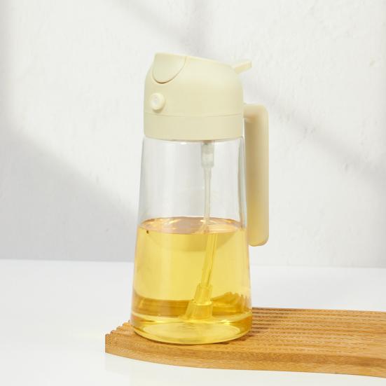 Oil Sprayer Bottle 2 In 1 Glass Oil Dispenser And Sprayer 500ml Efficient Oil Control Cooking Multi-Function Kitchen Tool for Olive Oil Vinegar