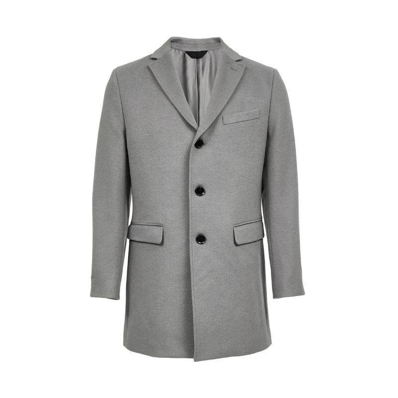 J.Lindeberg Men's Mid-Length Wool Single-Breasted Overcoat