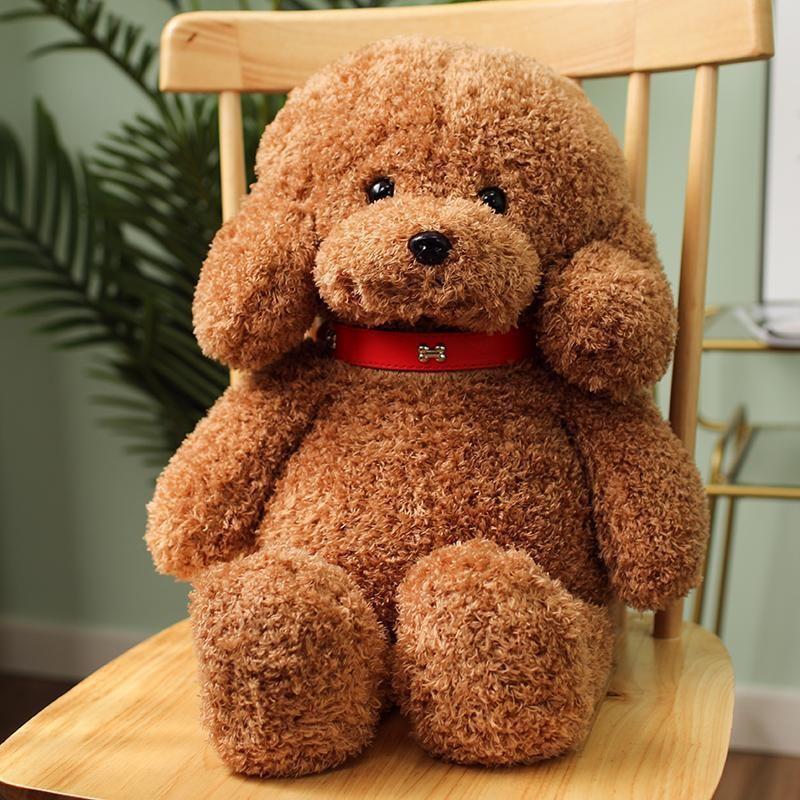 Adorable Teddy Dog Plush Toy Cute Sitting Puppy Doll For Girls Soft And Cuddly