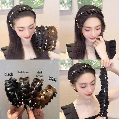 Pearl Fishbone Braid Non-Slip Fluffy Headband - Versatile Age-Reducing Hair Accessory