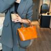 Genuine Leather Women's Bag Single-shoulder Tote Bag Niche Crossbody Retro Large-capacity Handbag