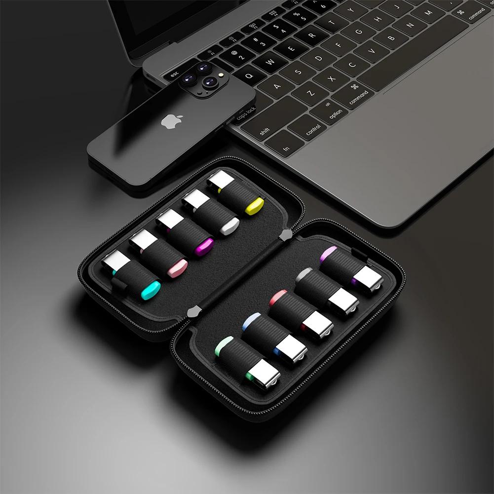 Double Layer USB Flash Drive Case USB Stick Organizer Thumb Drive Holder Pendrive Case USB Flash Drive Electronic Accessories