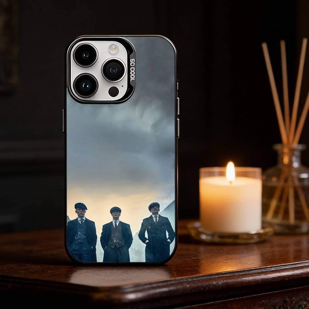 P-Peaky B-Blinders Movie Phone Case For iPhone 17 16 15 14 13 12 11 Pro Max Plus Silver Matte Black Cover