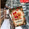 2D Flat, 2D Flat Christmas Gingerbread Men and Women's Garden Flag_3 (1)- Outdoor Garden Flag Double-sided Home Decoration Courtyard Decoration Outdoo