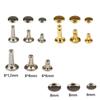 Metal Double Cap Rivets Stud Round Spike Nail With Tool Kits For Shoes Bag Belt Leathercraft Repair Clothing Garment Accessories