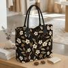  Vintage Floral Print Tote Bag Stylish Casual Daily Carry Handbag for Women