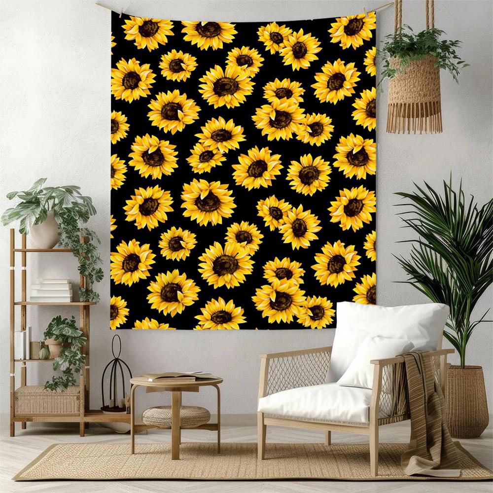 Sunflower Wall Decor Tapestry Art For Pet Memorial Birthdaywedding Party Backdrop Family Gift