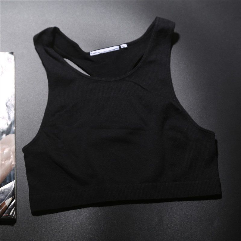 

European and American Orders! Women s Ultra-Thin Single-Layer Vest Elastic Plaid Yoga Wireless Non-Padded Sports Tops Intimates Spring Black XS