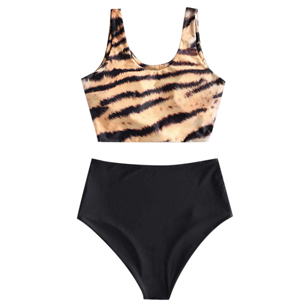 Sexy Women Bikini Set Leopard Print Padded Swimwear Bathing Swimsuit Beachwear