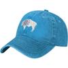 Wyoming State Bison Siegel Gewaschene Baseballkappe Baumwolle Verstellbar Papa Hut Unisex Sonnenhut