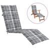 Day and Night - Day and Night Gray Plaid Printed Lounger Cushion (75+105)x50x4cm