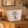 Trousse de toilette - PLANETEE - J’peux pas minimaliste - Beige - 100% coton - 3 L, zip métal
