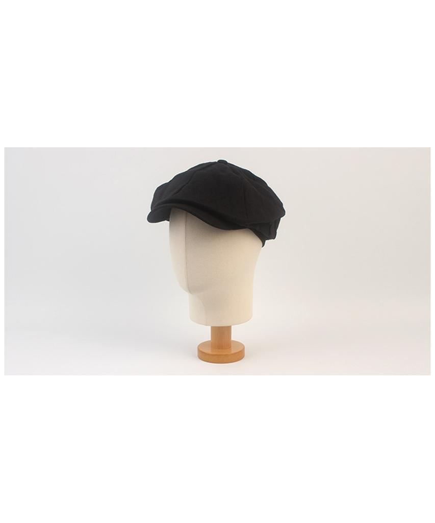 Yunibeosyeolkemiseuteuli Linen Black Loose Fit Newsboy Cap