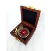 COMPASS Unisex Branded Brass Pocket Analog Watch Red Color Inside Dial