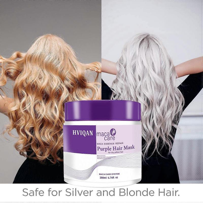 Fialová kolagenová vlasová maska, Fialová vlasová maska ​​s Maca Essence, Arganový olej s kolagenovou vlasovou maskou, Kolagenová vlasová kúra, Hloubková regenerace a vyživující péče pro A