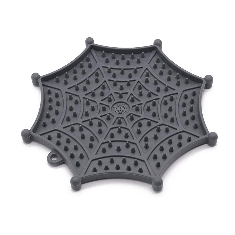 Polygonal Waterproof Silicone Pet Slow Food Mat Non-Slip Portable Keep Healthy Dog Bowl with Suction Cups Gamelle Pour Chien