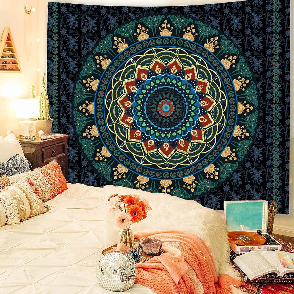 Indian Mandala Tapestry Wall Hanging Sandy Beach Throw Rug Blanket Camping Tent Travel Mattress Bohemian Tapestries
