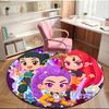 Fantasy k-pop Heroes Unite round carpet Chair cushion Round Entryway Rug, Soft Round Rugs for Living Room, Bedroom, Circle Carpet decor gifts